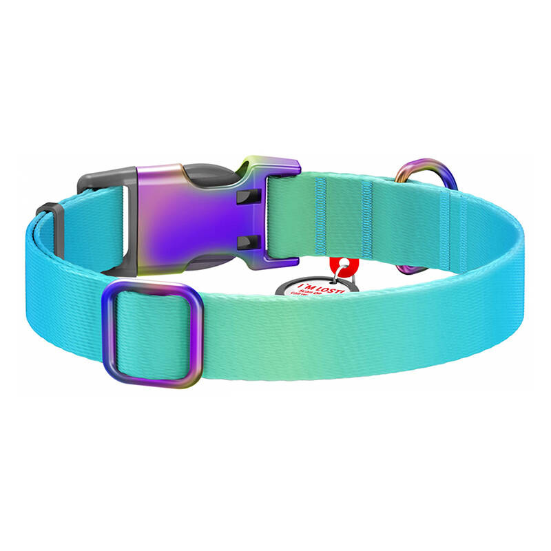 Zgardă pentru Câini Waudog Nylon cu Medalie QR, 15mm, Albastru - imagine 3