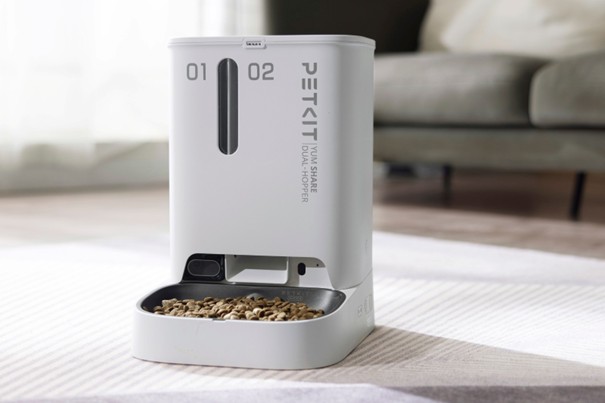 Hrănitor Automat Petkit YumShare DualHopper 5L cu Două Compartimente - imagine 4
