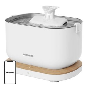 Fântână inteligentă de apă Petlibro Dockstream 2,5L cu WiFi și sistem PawSense